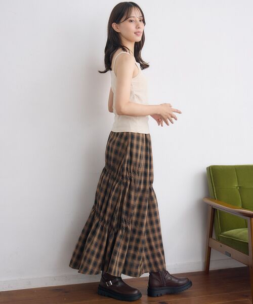 RETRO GIRL（レトロガール）の「ベロアキャミ（Tシャツ/カットソー・レディース・ブラック/ナチュラル/ブラウン・FREE）」の6枚目の写真