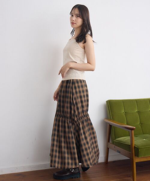 RETRO GIRL（レトロガール）の「ベロアキャミ（Tシャツ/カットソー・レディース・ブラック/ナチュラル/ブラウン・FREE）」の7枚目の写真