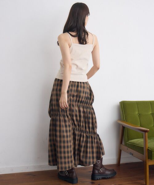 RETRO GIRL（レトロガール）の「ベロアキャミ（Tシャツ/カットソー・レディース・ブラック/ナチュラル/ブラウン・FREE）」の8枚目の写真