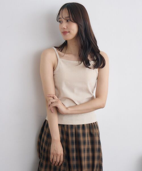 RETRO GIRL（レトロガール）の「ベロアキャミ（Tシャツ/カットソー・レディース・ブラック/ナチュラル/ブラウン・FREE）」の9枚目の写真