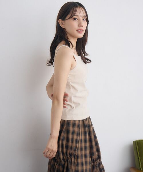 RETRO GIRL（レトロガール）の「ベロアキャミ（Tシャツ/カットソー・レディース・ブラック/ナチュラル/ブラウン・FREE）」の10枚目の写真