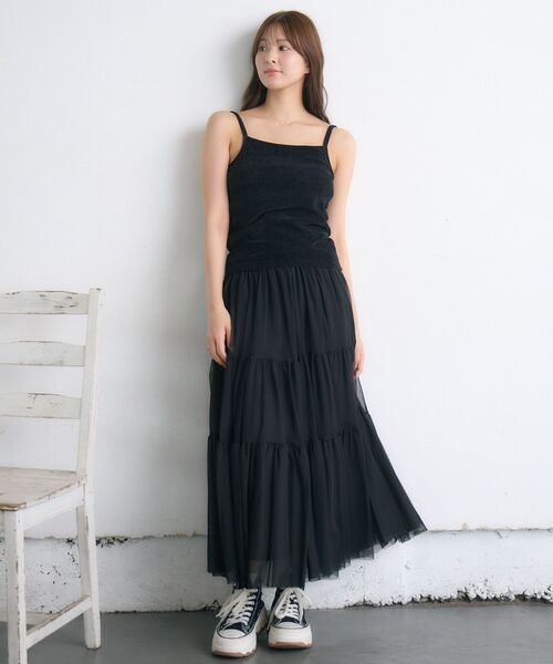 RETRO GIRL（レトロガール）の「ベロアキャミ（Tシャツ/カットソー・レディース・ブラック/ナチュラル/ブラウン・FREE）」の14枚目の写真