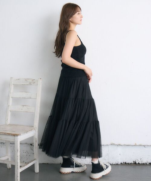 RETRO GIRL（レトロガール）の「ベロアキャミ（Tシャツ/カットソー・レディース・ブラック/ナチュラル/ブラウン・FREE）」の16枚目の写真