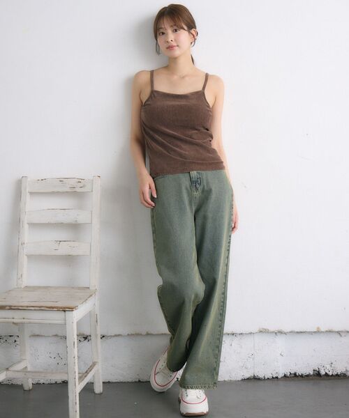 RETRO GIRL（レトロガール）の「ベロアキャミ（Tシャツ/カットソー・レディース・ブラック/ナチュラル/ブラウン・FREE）」の21枚目の写真