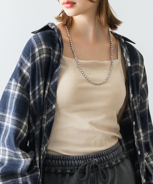 RETRO GIRL（レトロガール）の「ベロアキャミ（Tシャツ/カットソー・レディース・ブラック/ナチュラル/ブラウン・FREE）」の3枚目の写真