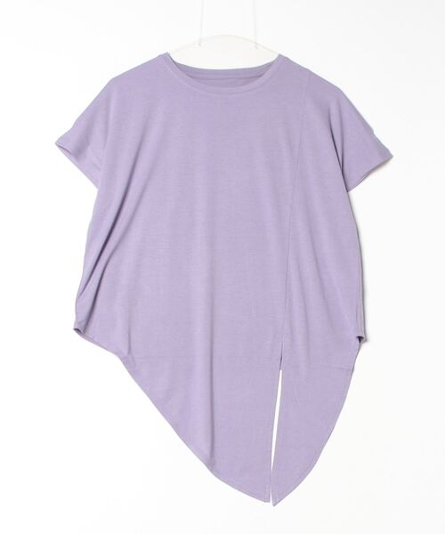 TIGORA（ティゴラ）の「ティゴラ TIGORA フィットネス サイドスリット2WAY 半袖 Tシャツ（Tシャツ/カットソー・レディース・ダークグレー/グリーン/アイボリー/ライラック・XL/L/S/M）」の4枚目の写真