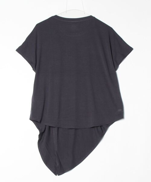 TIGORA（ティゴラ）の「ティゴラ TIGORA フィットネス サイドスリット2WAY 半袖 Tシャツ（Tシャツ/カットソー・レディース・ダークグレー/グリーン/アイボリー/ライラック・XL/L/S/M）」の5枚目の写真