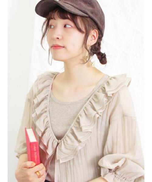 Samansa Mos2(サマンサ モスモス)の「セルロースナイロンシアーフリルブラウス(シャツ/ブラウス・レディース・チャコールグレー/ベージュ/ピンク/カーキ・F)」の17枚目の写真