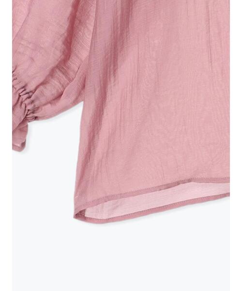 Samansa Mos2(サマンサ モスモス)の「セルロースナイロンシアーフリルブラウス(シャツ/ブラウス・レディース・チャコールグレー/ベージュ/ピンク/カーキ・F)」の14枚目の写真