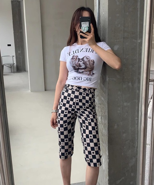 SANSeLF（サンセルフ）の「【LONSLAN】 チェッカーフラッグハーフパンツ sanwl24a001（その他パンツ・レディース・マルチ・M/S）」の5枚目の写真