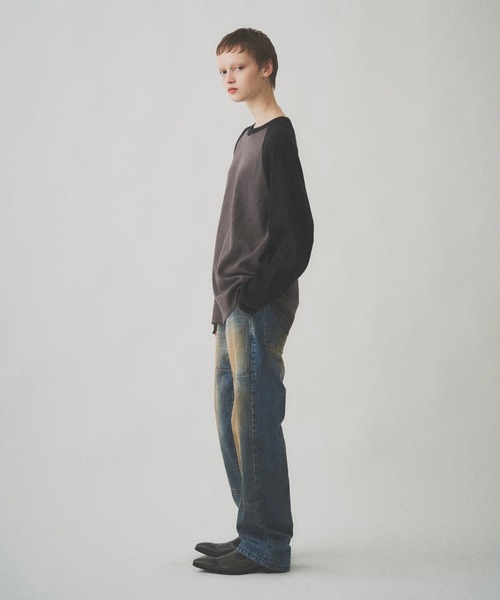 Juha（ユハ）の「RAGLAN SLEEVE THERMAL LS（Tシャツ/カットソー・メンズ・ホワイト×ブラック/ベージュ/チャコールグレー×ブラック・3/4）」の12枚目の写真