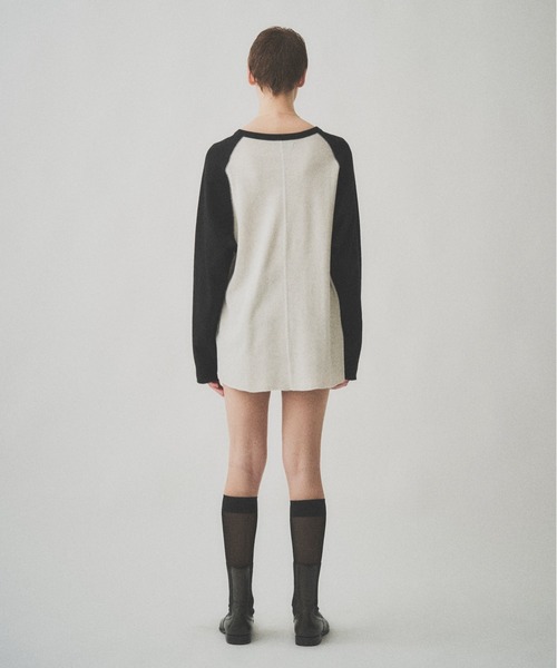 Juha（ユハ）の「RAGLAN SLEEVE THERMAL LS（Tシャツ/カットソー・メンズ・ホワイト×ブラック/ベージュ/チャコールグレー×ブラック・3/4）」の16枚目の写真
