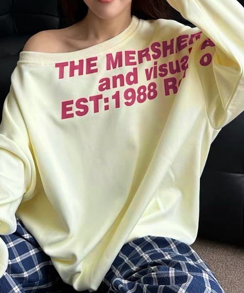 GEMEDA(ジェメダ)の「ショルダーロゴルーズトレーナー(Tシャツ/カットソー・レディース・グレー/ライトベージュ・M)」の17枚目の写真