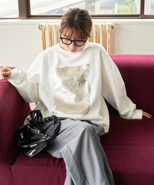 FREAK'S STORE（フリークスストア）の「限定展開 箔 プリント 裏起毛