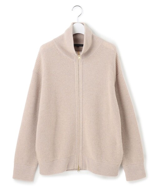 23区 L(ニジュウサンクオオキイサイズ)の「【洗える】カシミヤブレンド ジップアップ ニットブルゾン(ブルゾン・レディース・ライトグレー系/ベージュ系/グレー系・46/44)」の16枚目の写真