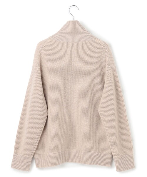 23区 L(ニジュウサンクオオキイサイズ)の「【洗える】カシミヤブレンド ジップアップ ニットブルゾン(ブルゾン・レディース・ライトグレー系/ベージュ系/グレー系・46/44)」の17枚目の写真