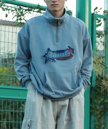 デニムパッチワークの編み込みトレーナー SHUTTLE/ デニムパッチワークコート | SHUTTLE online shop