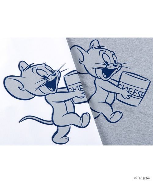 Tom＆Jerry（トムアンドジェリー）の「【公式】トムとジェリー　MLE＜TOM and JERRY＞　クルーネックスウェットシャツ　ジェリー（スウェット・レディース・グレー・S/M/L）」の3枚目の写真