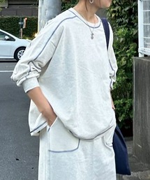 CORNERS by KR | 【CORNERS by KR】裏毛配色ステッチプルオーバー(Tシャツ/カットソー)