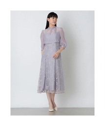【formformaオリジナル】シアーブラウス×スパンコール刺繍ドレス/結婚式/パーティー/お呼ばれ