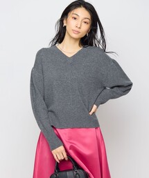 ウールカシミヤミックス Vネックニット