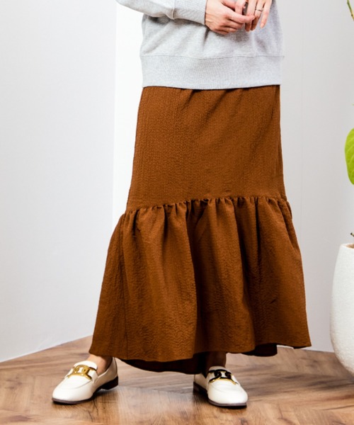 ジャガードマーメイドスカート ウォッシャブル】ふくれジャガード