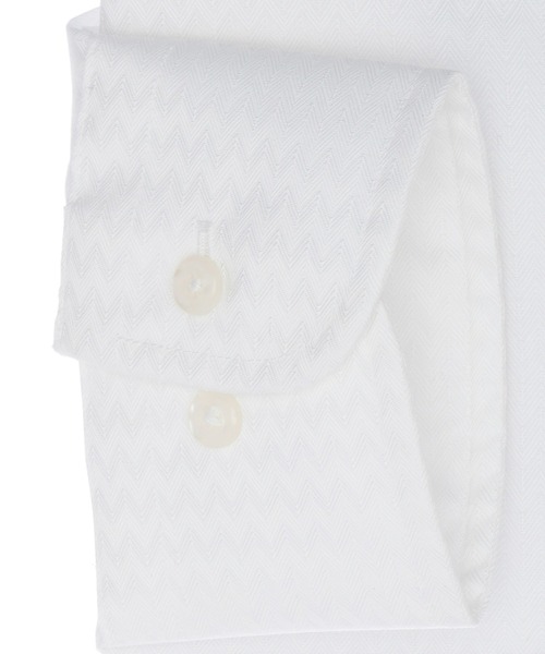 TOKYO SHIRTS（トウキョウシャツ）の「超形態安定ノーアイロン ワイド 長袖ビジネスワイシャツ（ビジネスシャツ・メンズ・ホワイト・首回り39cm-裄丈80cm/首回り39cm-裄丈84cm/首回り41cm-裄丈82cm/首回り41cm-裄丈86cm/首回り42cm-裄丈86cm/首回り43cm-裄丈86cm/首回り37cm-裄丈80cm/首回り43cm-裄丈82cm/首回り42cm-裄丈82cm/首回り37cm-裄丈84cm）」の3枚目の写真
