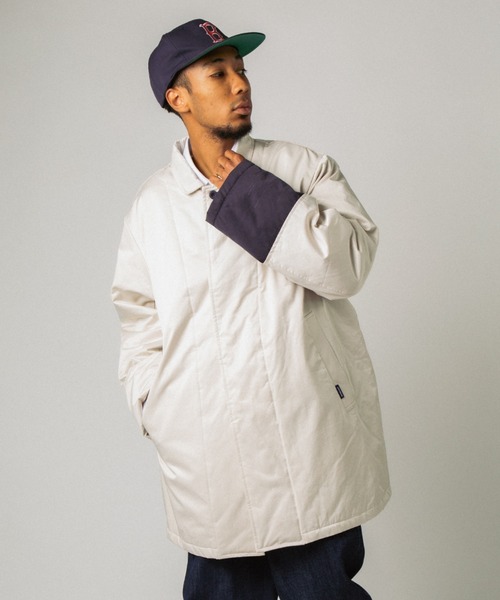 APPLEBUM（アップルバム）の「Soutien Collar Quilting Innercotton Coat（ダウンジャケット/コート・メンズ・ブラック/ベージュ・MEDIUM/X-LARGE/LARGE）」の2枚目の写真