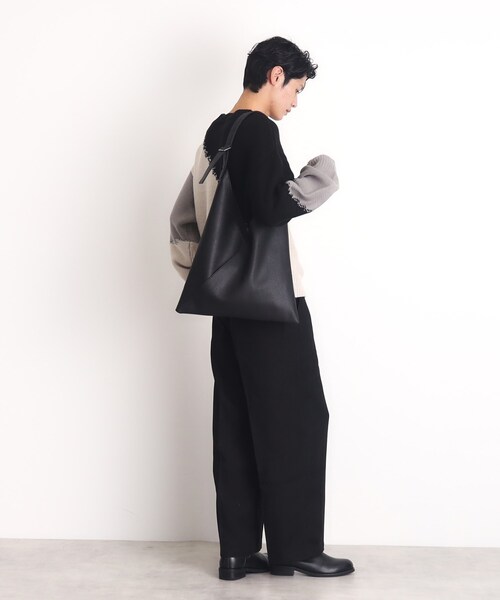 THE SHOP TK (ザ ショップ ティーケー )の「シュリンクトライアングルバッグ(トートバッグ・メンズ・グレー/ブラック・00)」の14枚目の写真