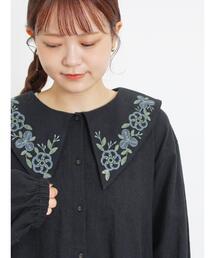 Samansa Mos2 | 【マカベアリス×Samansa Mos2】花柄刺繍ブラウス(シャツ/ブラウス)