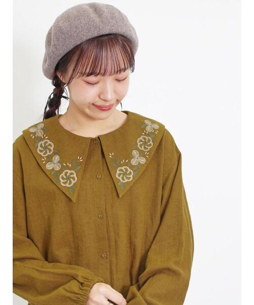 Samansa Mos2（サマンサ モスモス）の「【マカベアリス×Samansa Mos2】花柄刺繍ブラウス（シャツ/ブラウス・レディース・ブラック/グリーン/オレンジ・F）」の17枚目の写真