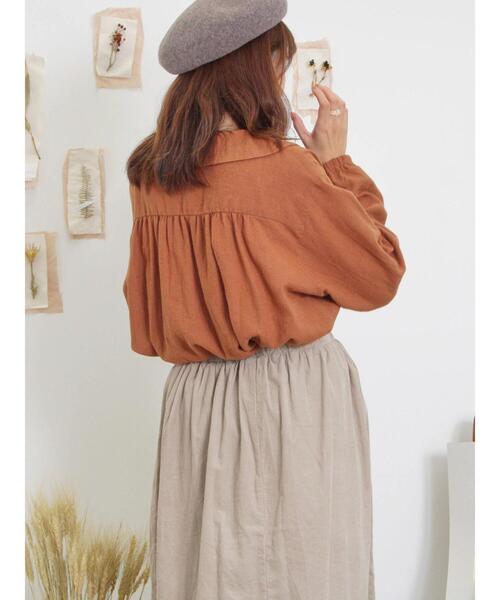 Samansa Mos2（サマンサ モスモス）の「【マカベアリス×Samansa Mos2】花柄刺繍ブラウス（シャツ/ブラウス・レディース・ブラック/グリーン/オレンジ・F）」の10枚目の写真