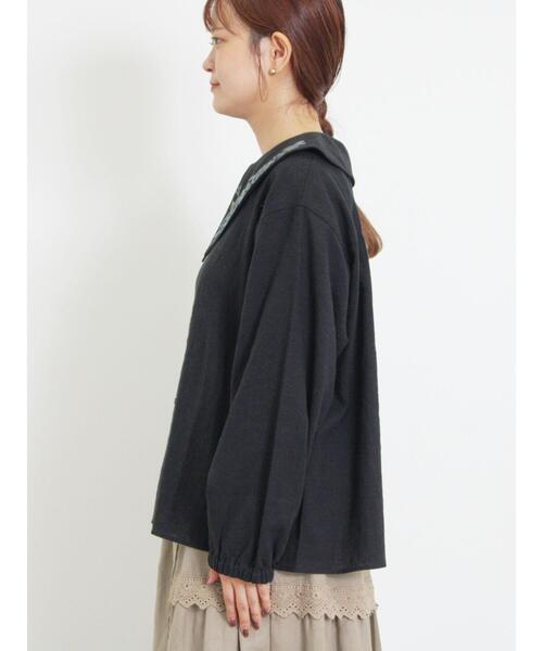 Samansa Mos2（サマンサ モスモス）の「【マカベアリス×Samansa Mos2】花柄刺繍ブラウス（シャツ/ブラウス・レディース・ブラック/グリーン/オレンジ・F）」の15枚目の写真