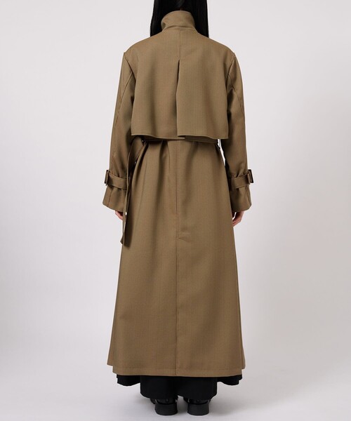 CITY TOKYO(シティトウキョウ)の「ハンドトゥーススタンドコート(トレンチコート・レディース・グリーン/ベージュ・1/2)」の7枚目の写真