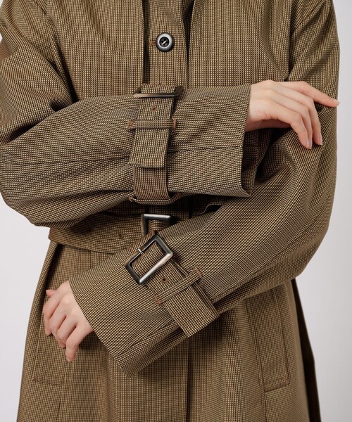 CITY TOKYO(シティトウキョウ)の「ハンドトゥーススタンドコート(トレンチコート・レディース・グリーン/ベージュ・1/2)」の12枚目の写真
