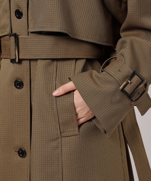 CITY TOKYO(シティトウキョウ)の「ハンドトゥーススタンドコート(トレンチコート・レディース・グリーン/ベージュ・1/2)」の13枚目の写真