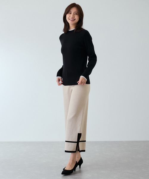 Jayro(ジャイロ)の「もちもちラメ配色リブハイネック(Tシャツ/カットソー・レディース・ホワイト/ブラック/ベージュ/ネイビー・M)」の11枚目の写真