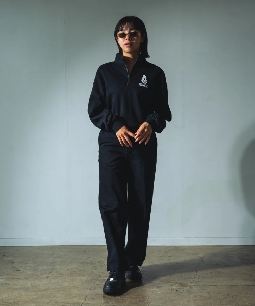 RVCA（ルーカ）の「RVCA レディース JUST FLOATIN HALF ZI パーカー/ルカーロゴバタフライモチーフハーフジップショート丈パーカー（パーカー・レディース・ブラック/アイボリー/レンガ・SMALL/MEDIUM）」の14枚目の写真