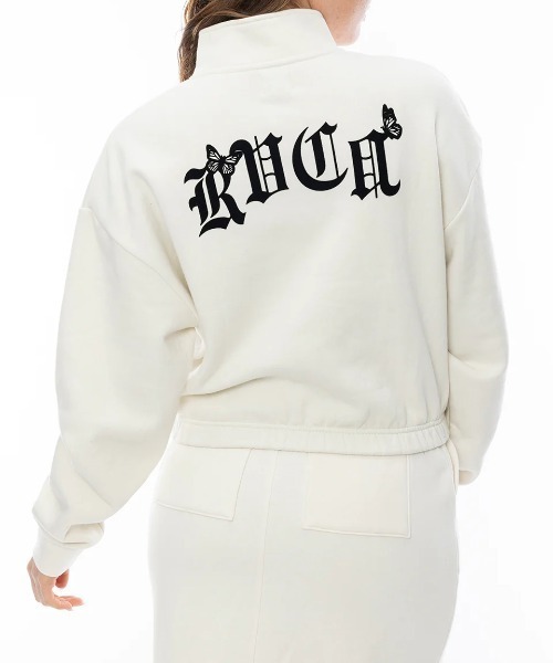 RVCA（ルーカ）の「RVCA レディース JUST FLOATIN HALF ZI パーカー/ルカーロゴバタフライモチーフハーフジップショート丈パーカー（パーカー・レディース・ブラック/アイボリー/レンガ・SMALL/MEDIUM）」の16枚目の写真