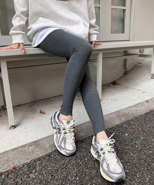 meJane（ミージェーン）の「裾メロー リブテレコ/レギンス（レギンス