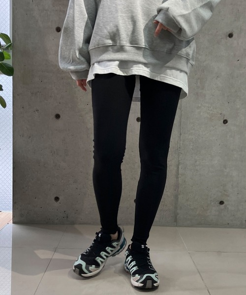 meJane(ミージェーン)の「裾メロー リブテレコ/レギンス(レギンス/スパッツ・レディース・グレー/チャコールグレー/ブラック・S/M/L/LL)」の20枚目の写真