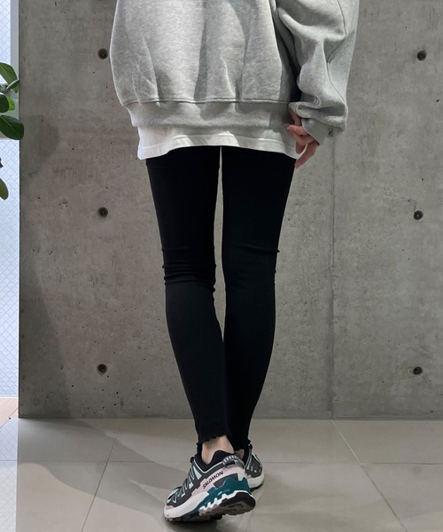 meJane(ミージェーン)の「裾メロー リブテレコ/レギンス(レギンス/スパッツ・レディース・グレー/チャコールグレー/ブラック・S/M/L/LL)」の19枚目の写真