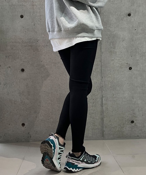 meJane(ミージェーン)の「裾メロー リブテレコ/レギンス(レギンス/スパッツ・レディース・グレー/チャコールグレー/ブラック・S/M/L/LL)」の22枚目の写真