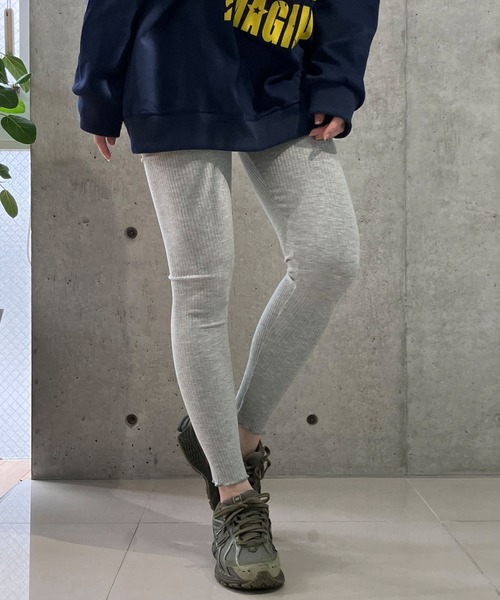 meJane(ミージェーン)の「裾メロー リブテレコ/レギンス(レギンス/スパッツ・レディース・グレー/チャコールグレー/ブラック・S/M/L/LL)」の12枚目の写真