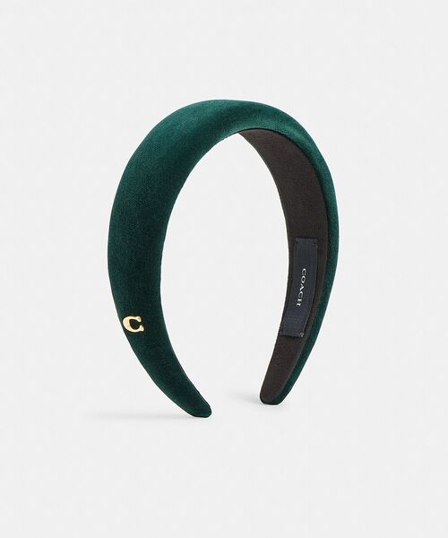 COACH(コーチ)の「ベルベット ヘッドバンド(ヘアバンド・レディース・グリーン系その他・ONE)」の2枚目の写真