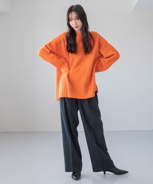 LOWRYS FARM（ローリーズファーム）の「カラークルーニットプルオーバーＬＳ 116687（ニット/セーター・レディース・グレー/ブルー/オレンジ/ブラウン・FREE）」の11枚目の写真