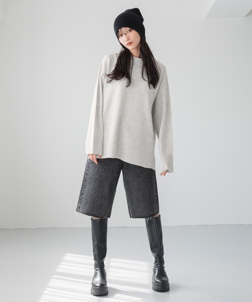 LOWRYS FARM（ローリーズファーム）の「カラークルーニットプルオーバーＬＳ 116687（ニット/セーター・レディース・グレー/ブルー/オレンジ/ブラウン・FREE）」の14枚目の写真