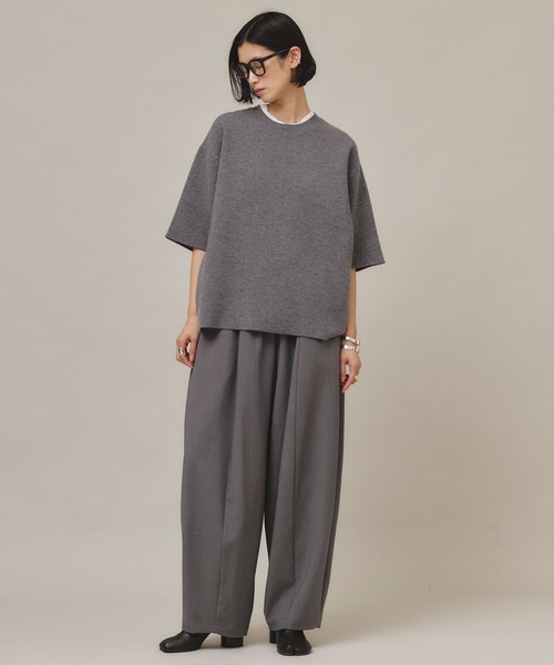 Curensology（カレンソロジー）の「Curensology(カレンソロジー)/ダブルクロスドロストパンツ（その他パンツ・レディース・アイボリー/ブラック/グレー/ネイビー/キャメル・FREE）」の18枚目の写真