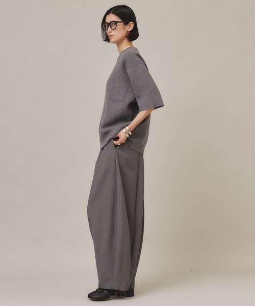 Curensology（カレンソロジー）の「Curensology(カレンソロジー)/ダブルクロスドロストパンツ（その他パンツ・レディース・アイボリー/ブラック/グレー/ネイビー/キャメル・FREE）」の17枚目の写真