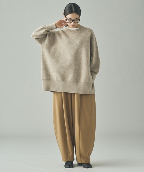 Curensology（カレンソロジー）の「Curensology(カレンソロジー)/ダブルクロスドロストパンツ（その他パンツ・レディース・アイボリー/ブラック/グレー/ネイビー/キャメル・FREE）」の11枚目の写真